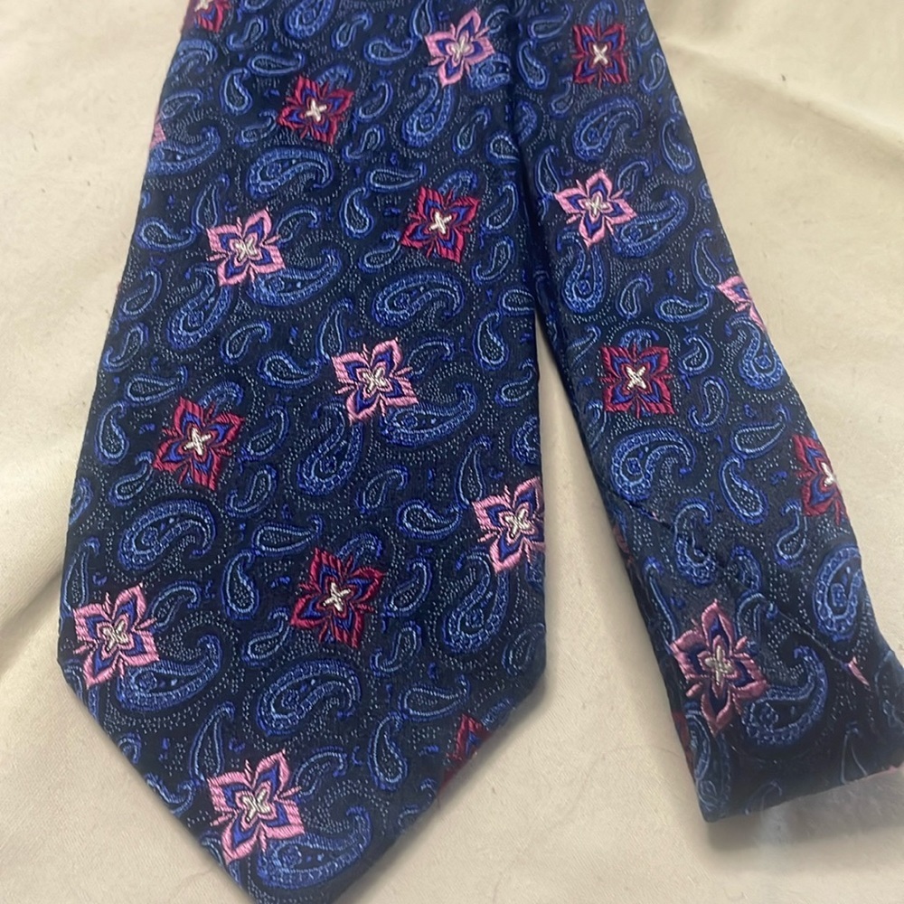 Pronto Uomo - 100% Silk tie - Paisley / Geometric pattern